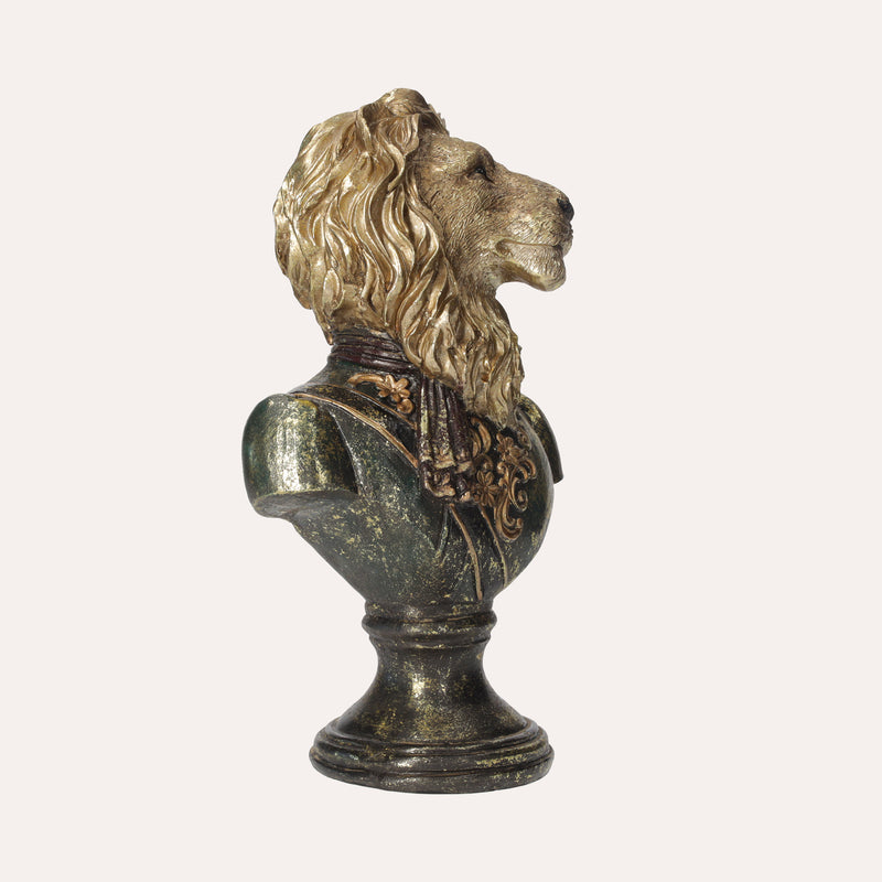 Busto di Leone in Resina – Decorazione Elegante e Realistica
