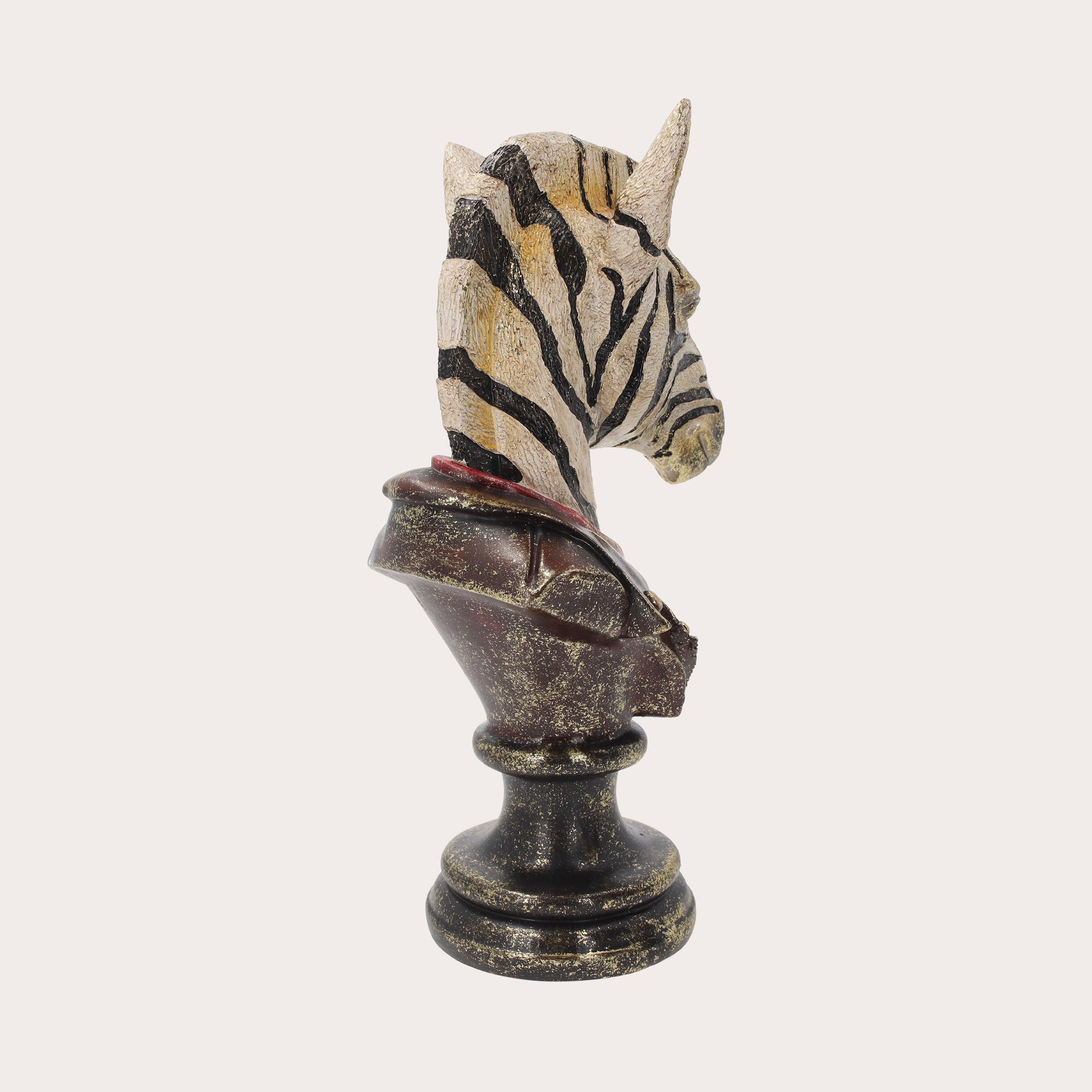 Resin Zebra Bust for Elegant Interior Decorations