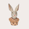 Pink and White Resin Rabbit H. 49 cm