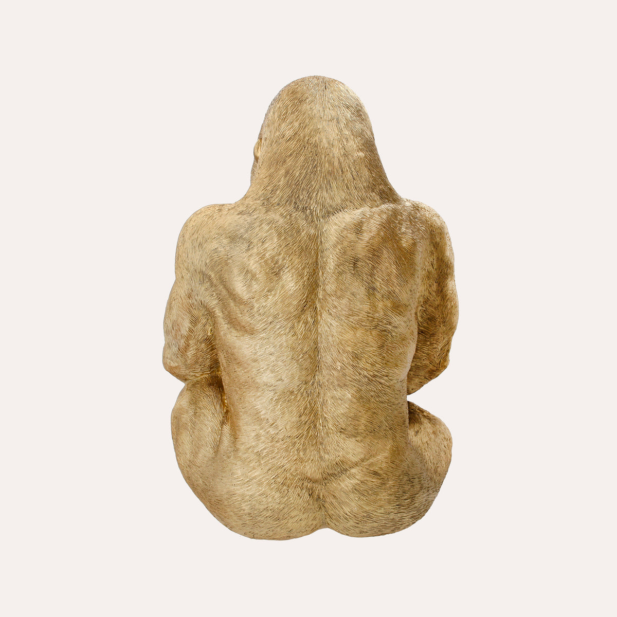 Statua Decorativa Gorilla Dorato in Resina –  45x40x58 cm