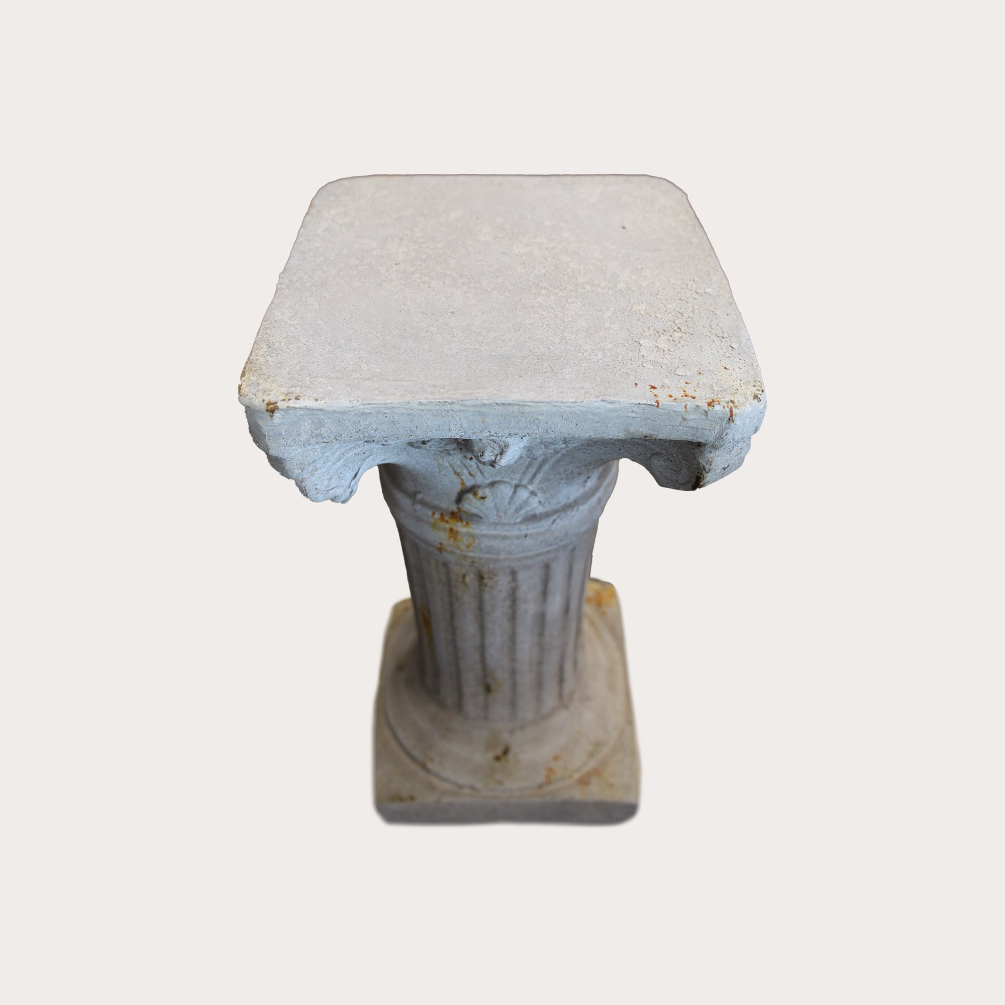 Antique White Resin Capital Base 