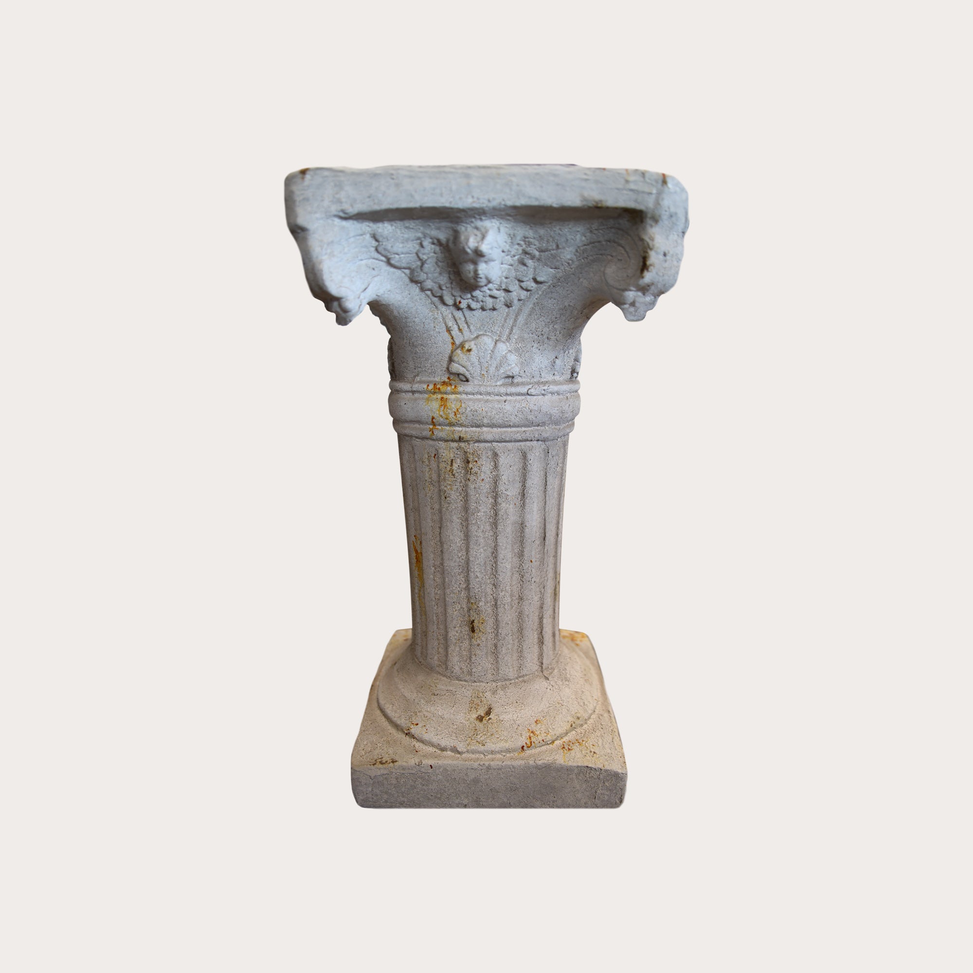 Antique White Resin Capital Base 