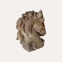 Busto Decorativo di Cavallo in Resina per Interni ed Esterni, Altezza 43 cm