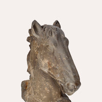 Busto Decorativo di Cavallo in Resina per Interni ed Esterni, Altezza 43 cm