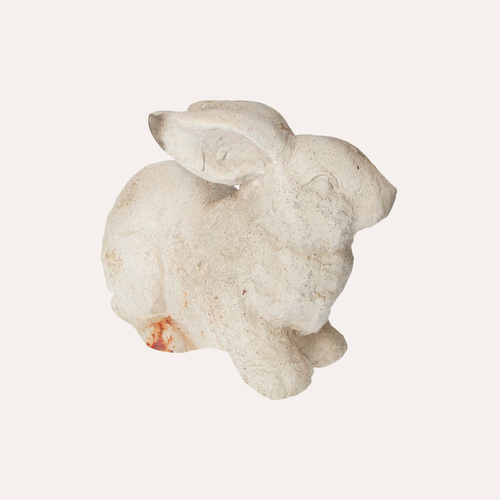 Statuina di Coniglietto Decorativo in Resina Beige