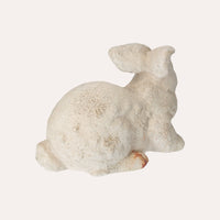 Statuina di Coniglietto Decorativo in Resina Beige