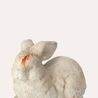 Statuina di Coniglietto Decorativo in Resina Beige