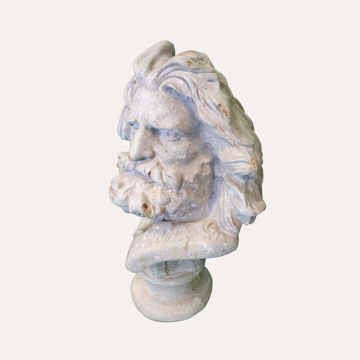 Busto di Poseidone da Appoggio – Dettagli Anticati e Design Unico