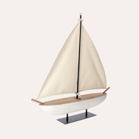 Barca Nautica in Legno con Vele in Tessuto