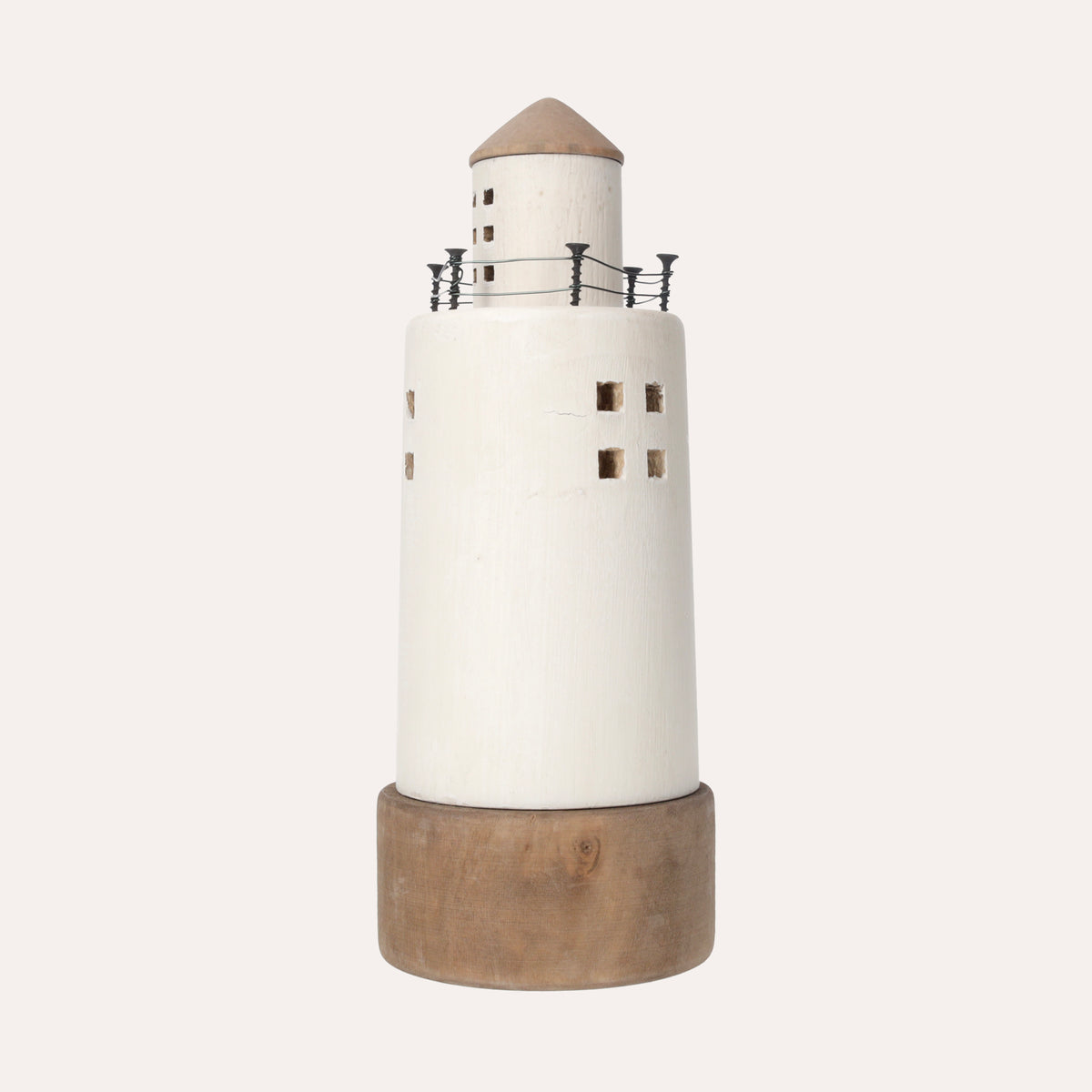 Faro Decorativo in Legno – Stile Nautico per Casa e Ufficio