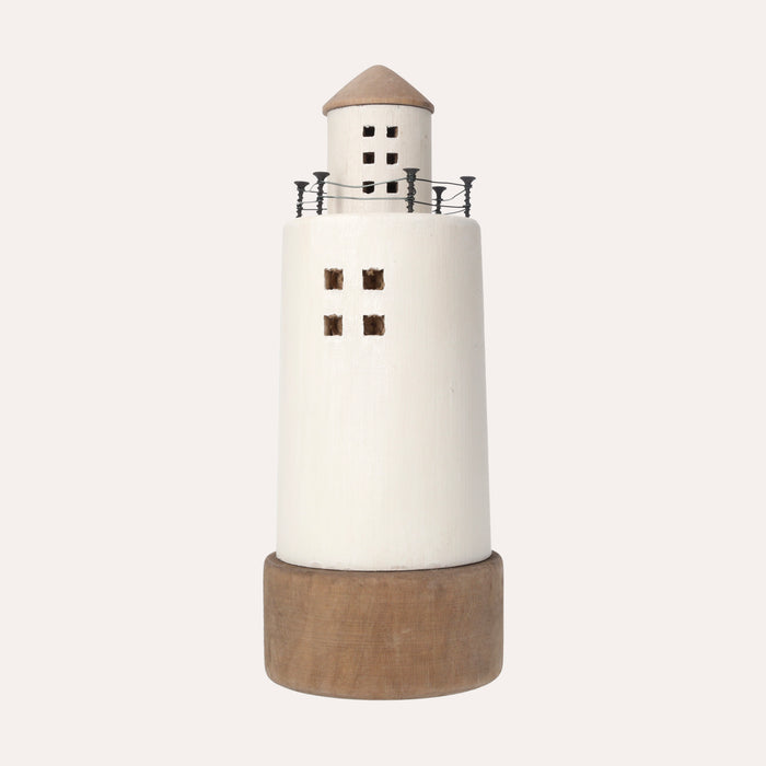 Faro Decorativo in Legno – Stile Nautico per Casa e Ufficio