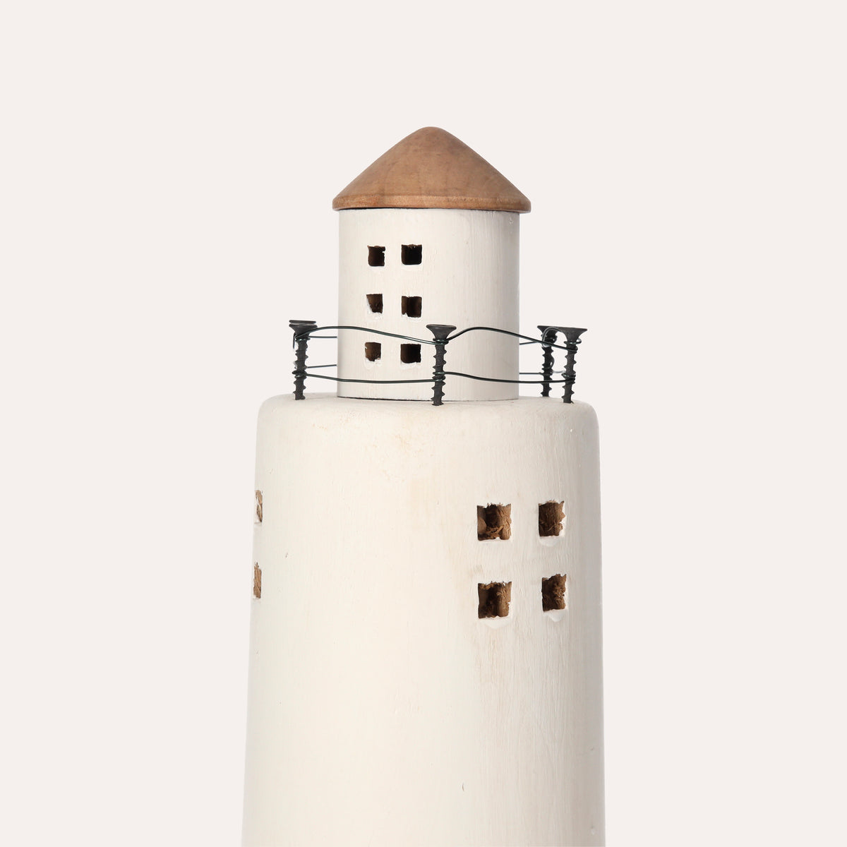 Faro Decorativo in Legno – Stile Nautico per Casa e Ufficio