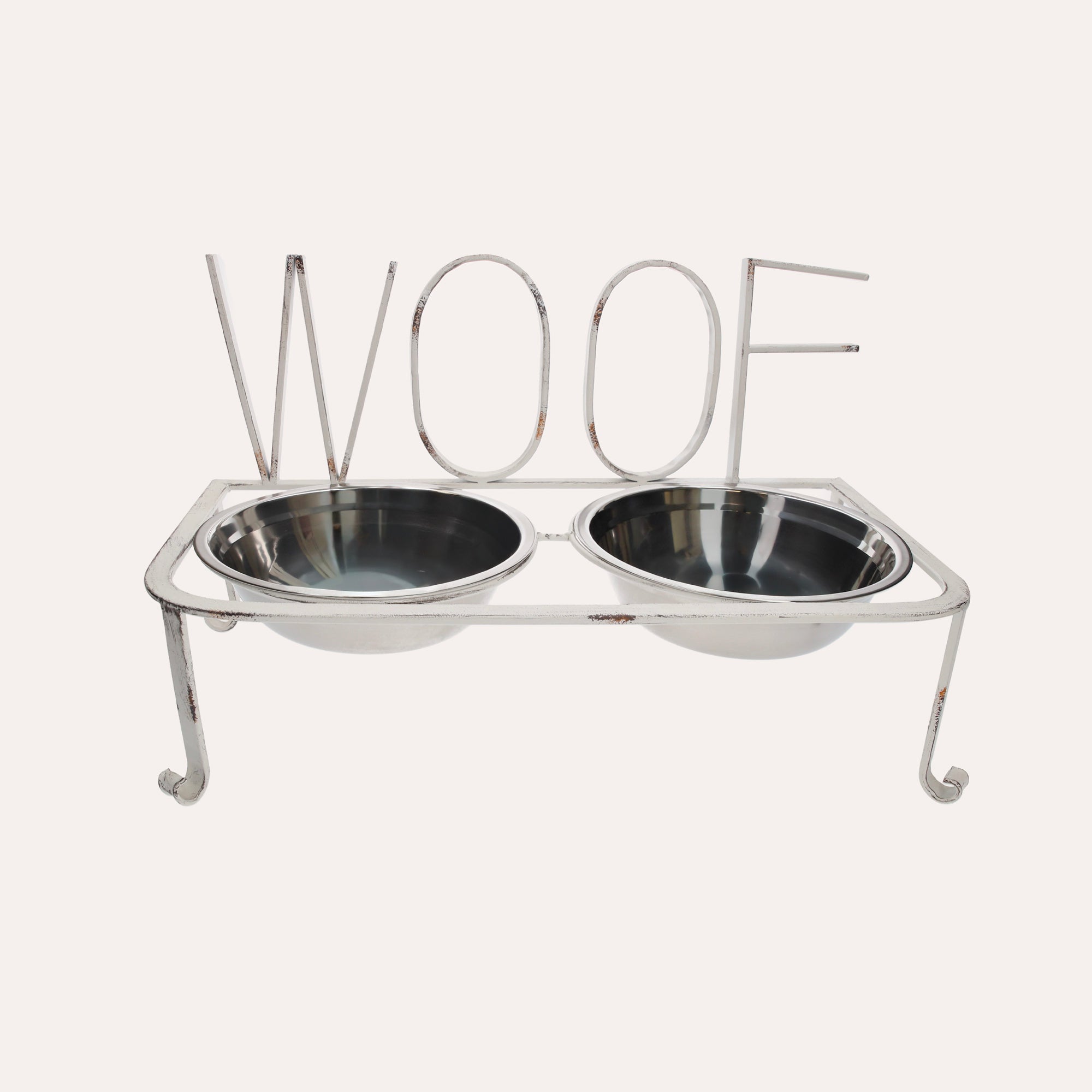 Stainless Steel Dog Bowls with Iron Stand, Easy to Clean