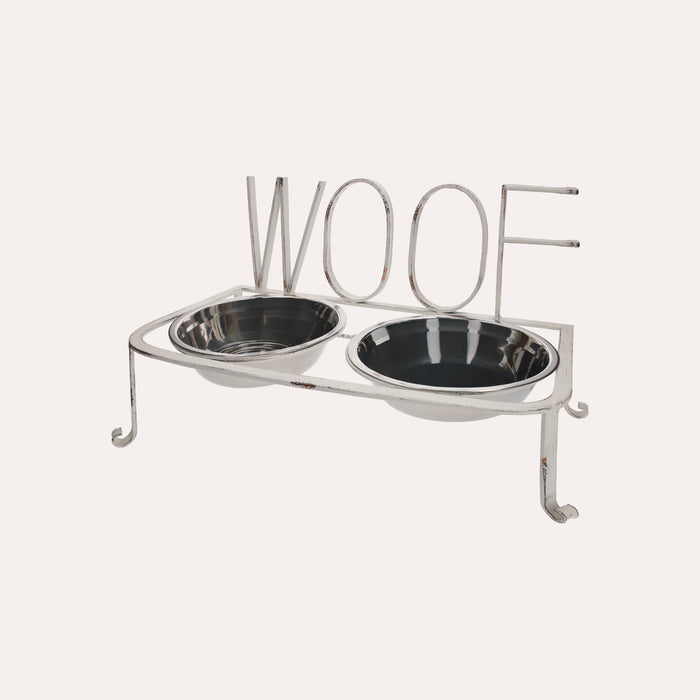 Ciotole In Acciaio Inox Con Supporto In Ferro Per Cani, Facili Da Pulire
