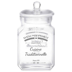 Barattolo in Vetro Quadrato – Decorazione Tradizionale Elegante h. 17 cm