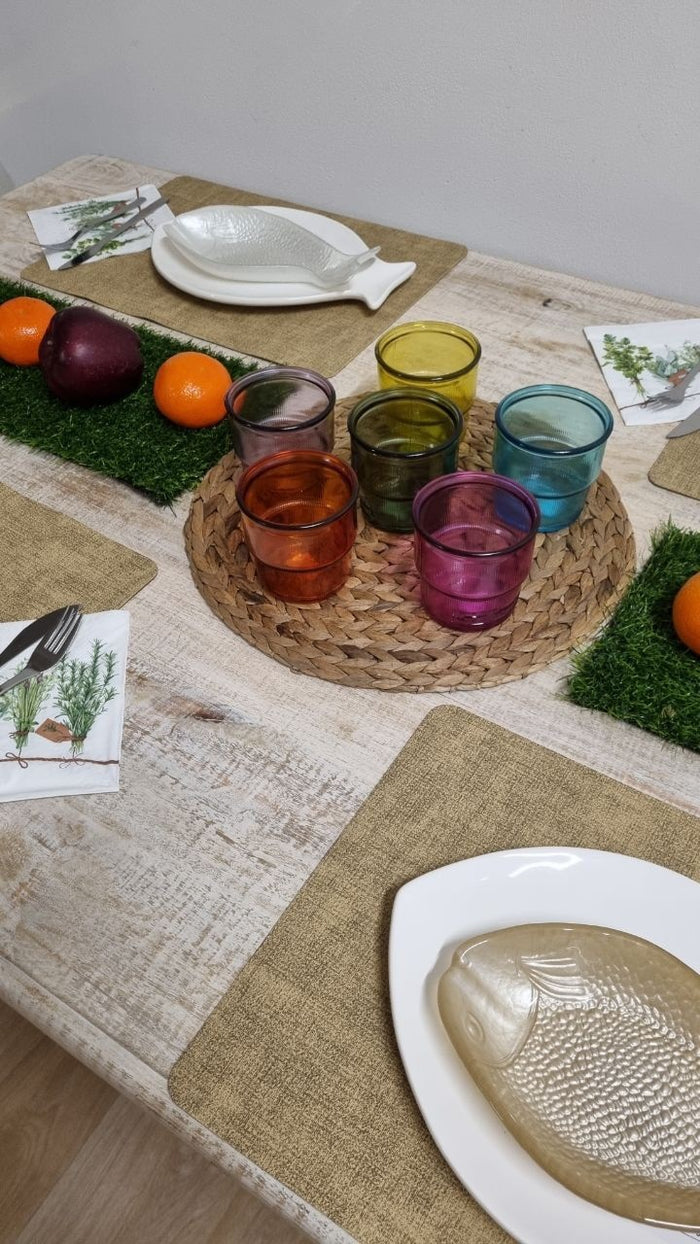 Set 6 Bicchieri Vetro Riciclato Colorati – Eco Design Unico
