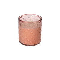 Candela In Vetro Riciclato Rosa Trasparente, Cera Di Soia Naturale, Fragranza Berries