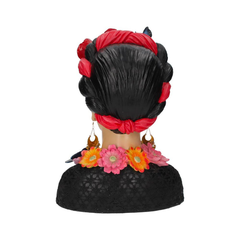 Busto Decorativo di Donna in Resina Colorata con Orecchini