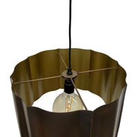 Lampadario In Metallo Rame Ondulato, Stile Vintage Industriale Per Salotto