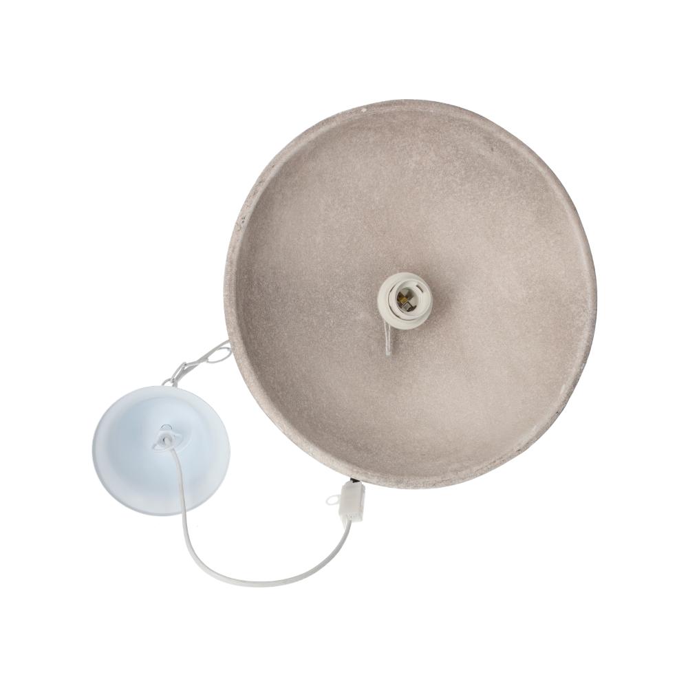 Lampadario a Sospensione in Legno Vintage Tortora e Bianco - 37 cm