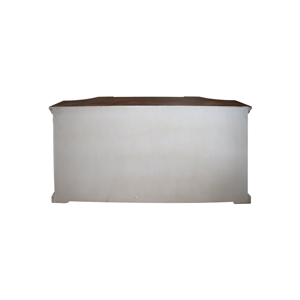 Credenza Bianca In Legno Con Dettagli Dorati, Stile Shabby Chic