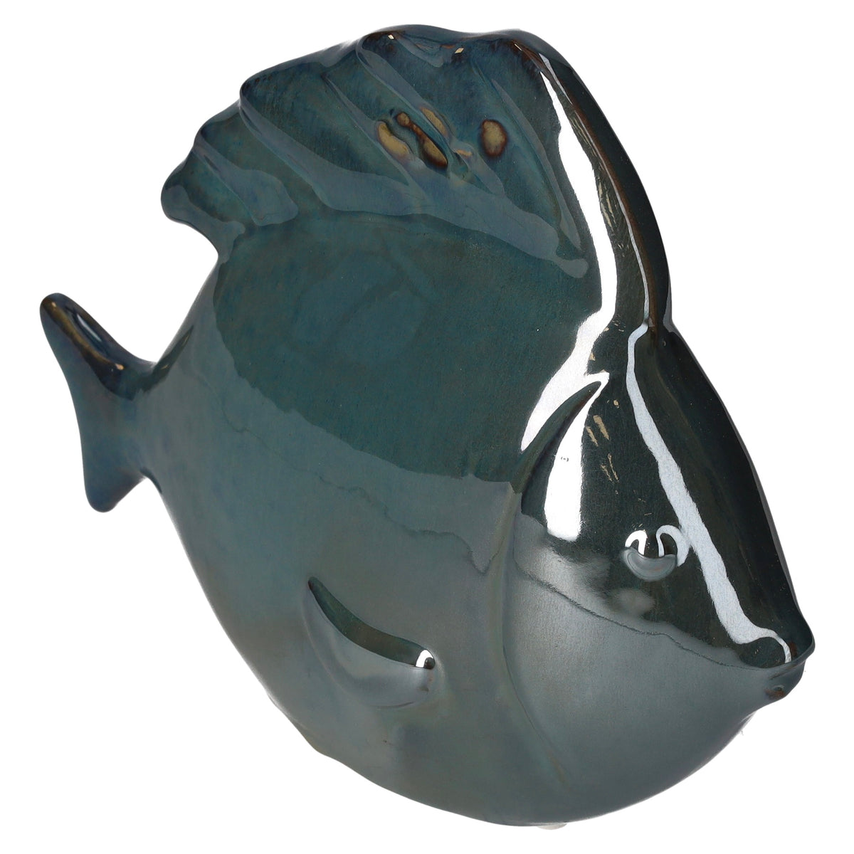 Pesce Blu Cobalto in Ceramica