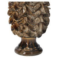 Pigna Corallo in Ceramica Marrone Lucido