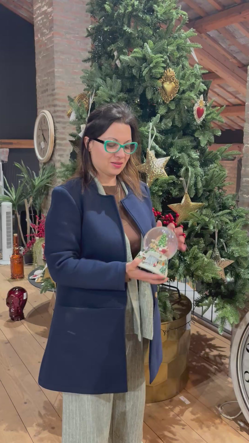 Pallina Natalizia con Babbo Natale Carillon – H 18 x D 13 cm