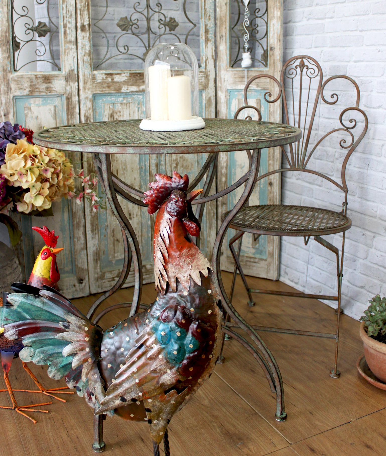 Iron Garden Set with Table and Chairs